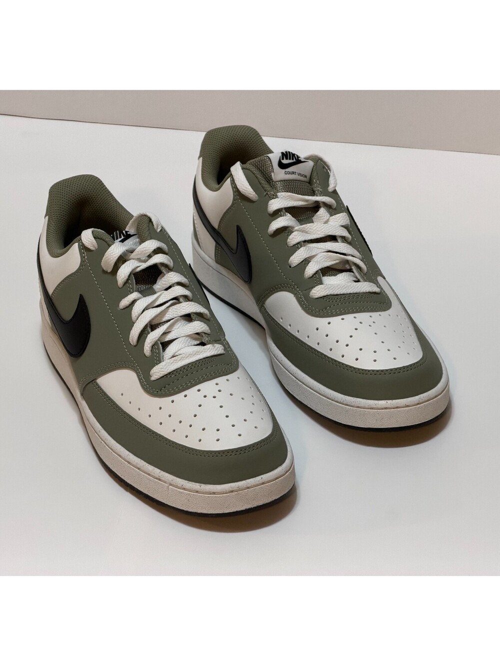 Nike Court Vision Low Men's 11 Women's 12.5 Silver Sage White IM0459-104 NEW